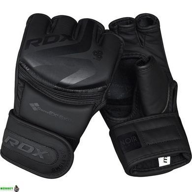 Перчатки ММА RDX F15 Noir Matte Black L (капа в комплекте)
