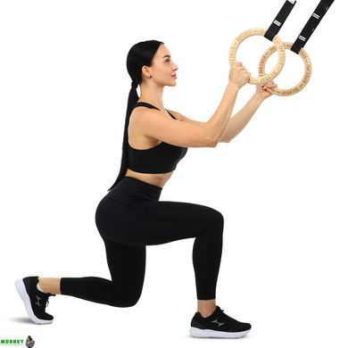 Кольца гимнастические для Кроссфита WOODEN GYM RINGS EZOUS E-02 d-32мм