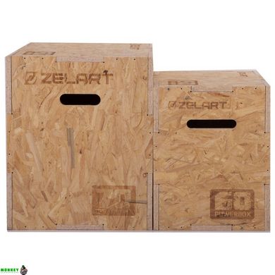 Бокс плиометрический деревянный Zelart BOX-WOOD FI-3636-1 1шт 60см