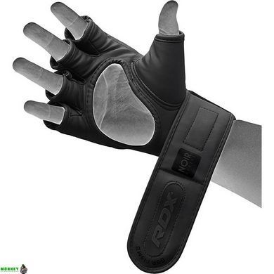 Перчатки ММА RDX F15 Noir Matte Black L (капа в комплекте)
