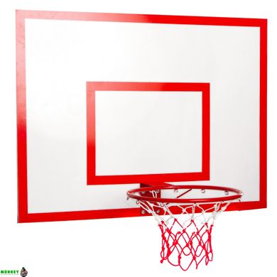 Щит баскетбольний з кільцем та сіткою посилений SP-Planeta SP-Planeta UR LA-6299 (щит-метал, р-р 120x90см, кільце d-45см)