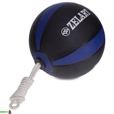 М'яч медичний Tornado Ball Zelart FI-5709-5 5кг чорний-синій