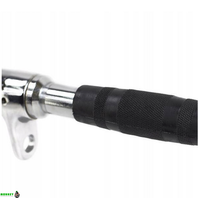 Ручка для верхньої тяги York Fitness 86см з паралельним хватом вигнута з гумовими рукоятками, хром