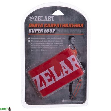 Резинка для фитнеса LOOP BANDS Zelart FI-8228-2 XS красный