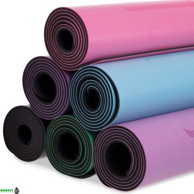 Килимок для йоги з розміткою Record FI-8307 183x68x0,5см кольори в асортименті