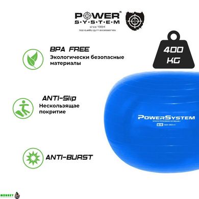 Мяч для фитнеса и гимнастики Power System PS-4013 Pro Gymball 75 cm Back