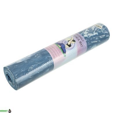 Коврик для фитнеса и йоги SP-Sport FI-0461 Пудровый 173x61x0,6см