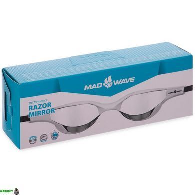 Очки для плавания MadWave RAZOR Mirror M042702 Белый-серый