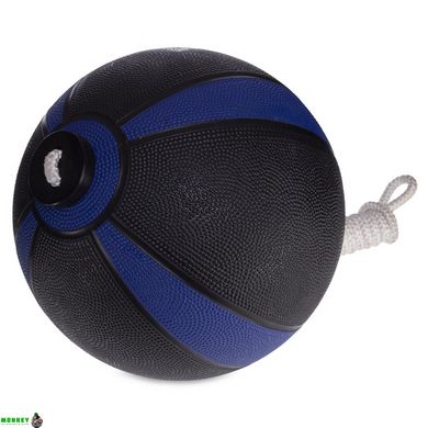 М'яч медичний Tornado Ball Zelart FI-5709-5 5кг чорний-синій
