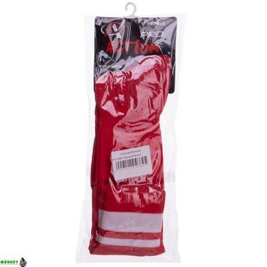 Гетры футбольные PRO ACTION PRO-888 Красный-белый размер 40-45