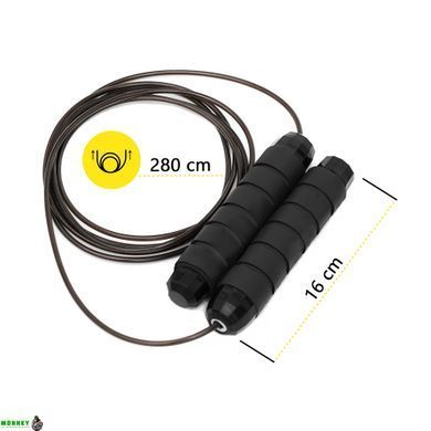 Скакалка скоростная для кроссфита Cornix Speed Rope Classic XR-0149 Black
