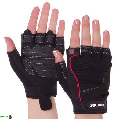 Перчатки спортивные Zelart SB-161566 S-XXL черный