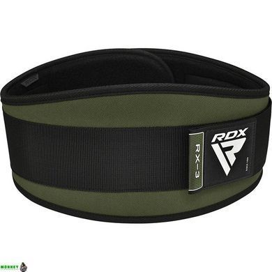 Пояс для тяжелой атлетики RDX RX3 EVA Curve неопреновый Army Green M