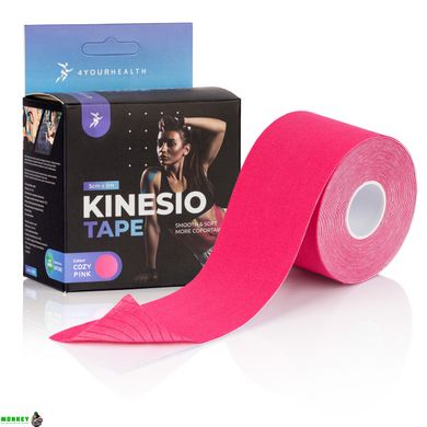 Кінезіологічний тейп 4yourhealth Kinesio Tape 5cm*5m Рожевий