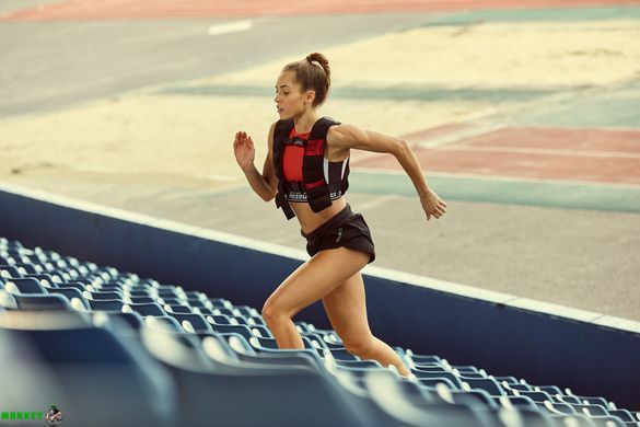 Жилет обтяжувач Reebok Strength Series Weight Vest чорний, червоний Уні 3 кг