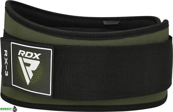 Пояс для тяжелой атлетики RDX RX3 EVA Curve неопреновый Army Green M