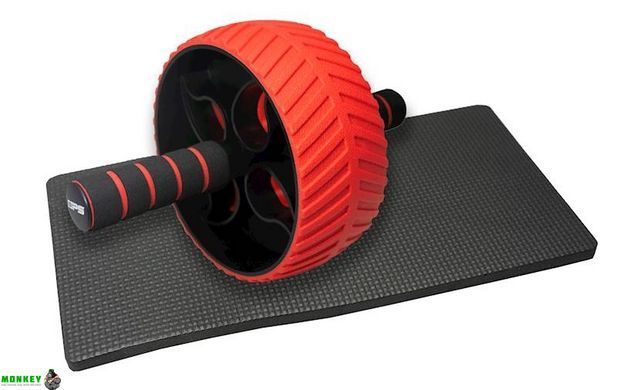 Колесо для преса Power System PS-4107 Full Grip AB Red + килимок Red/Black