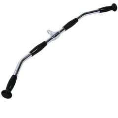 Ручка для верхньої тяги York Fitness 91см вигнута з гумовими рукоятками, хром