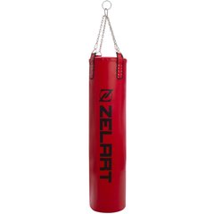 Мішок боксерський Циліндр із ланцюгом ZELART BO-1979 висота 180см червоний