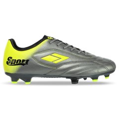 Бутсы футбольная обувь DIFFERENT SPORT SG-301313-3 D.GREY/LIME/BLACK размер 40-45 (верх-PU, подошва-термополиуретан (TPU), темно-серый) 220719A-3