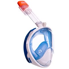 Маска для снорклинга с дыханием через нос MadWave FULL-FACE M061908 (силикон, пластик, голубой)