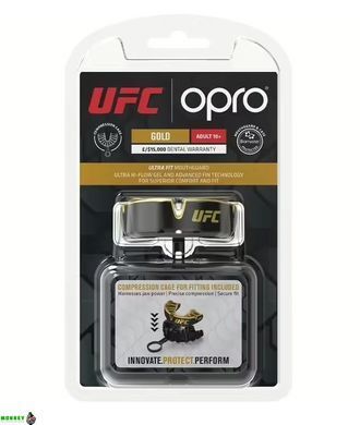 Капа OPRO Gold UFC доросла (вік 11+) Black/Gold (art.102516001)