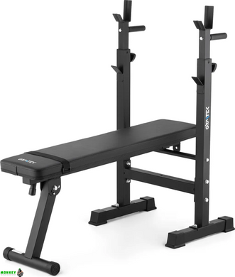 Скамейка со стойками для тренировок со штангой Gymtek XL700 складная