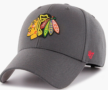 Кепка MVP 47 Brand CHICAGO BLACKHAWKS темно-сірий Уні OSFA