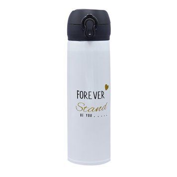 Пляшка для води-термос SP-Planeta 480ml Forever Stand, When you Smile, Don't Worry FI-183 (сталь, білий)