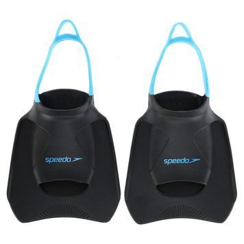 Ласти для тренувань в басейні короткі з відкритою п'ятою SPEEDO BIOFUSE FITNESS 8087669067 XL, EU-46-48 розмір, чорний-блакитний