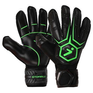 Перчатки вратарские с защитой пальцев STORELLI SP-Sport FB-905 Черный-зеленый 10