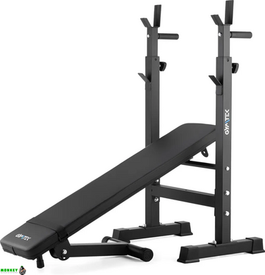 Скамейка со стойками для тренировок со штангой Gymtek XL700 складная