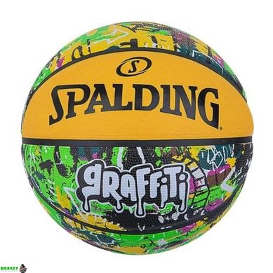 Мяч баскетбольный Spalding Graffitti желтый, муль