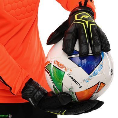 Перчатки вратарские с защитой пальцев STORELLI SP-Sport FB-905 Черный-зеленый 10
