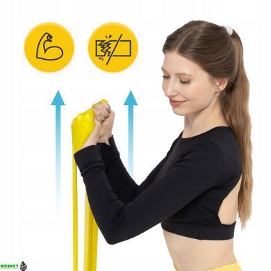 Стрічка-еспандер для спорту та реабілітації 4FIZJO Flat Band 200 х 15 cм 1-2 кг Yellow (P-5907222931639)