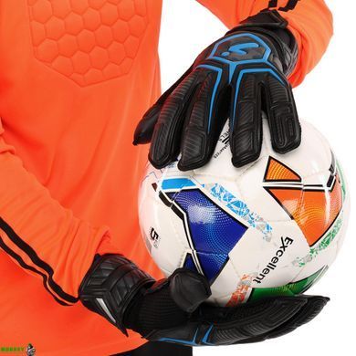 Перчатки вратарские с защитой пальцев STORELLI SP-Sport FB-905 Черный-зеленый 10