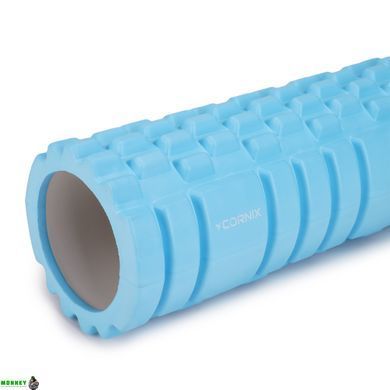 Массажный ролик Cornix EVA 33 x 14 см (валик, роллер) XR-0030 Sky Blue