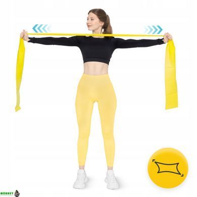 Стрічка-еспандер для спорту та реабілітації 4FIZJO Flat Band 200 х 15 cм 1-2 кг Yellow (P-5907222931639)