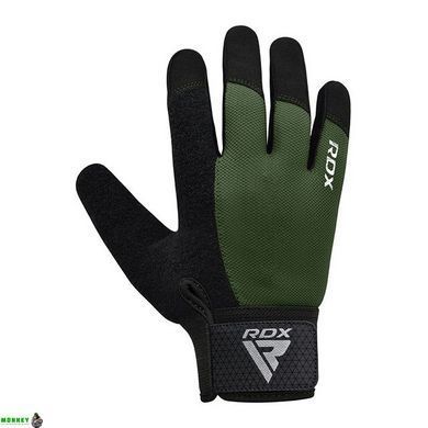 Перчатки для фитнеса RDX W1 Full Finger Army Green L