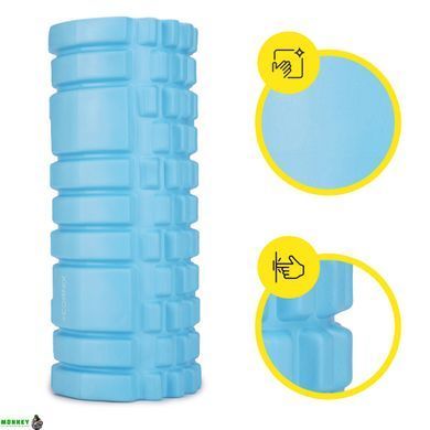 Массажный ролик Cornix EVA 33 x 14 см (валик, роллер) XR-0030 Sky Blue