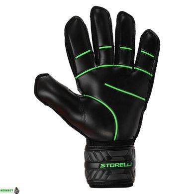 Перчатки вратарские с защитой пальцев STORELLI SP-Sport FB-905 Черный-зеленый 10