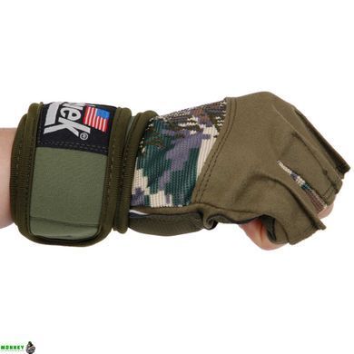 Перчатки для фитнеса и тяжелой атлетики SCHIEK SP-Sport BC-4928 Камуфляж Woodland XL