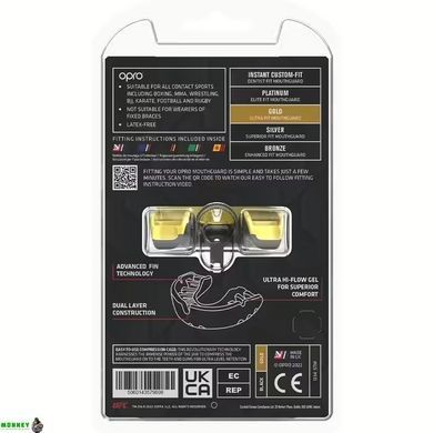 Капа OPRO Gold UFC доросла (вік 11+) Black/Gold (art.102516001)