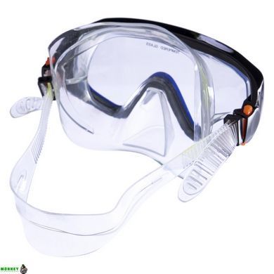 Набор для плавания маска c трубкой Zelart M138-SN50-4-PVC Черный-синий-прозрачный