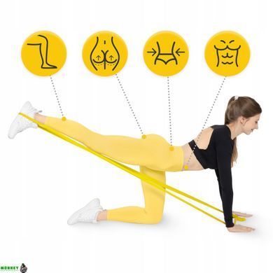 Стрічка-еспандер для спорту та реабілітації 4FIZJO Flat Band 200 х 15 cм 1-2 кг Yellow (P-5907222931639)