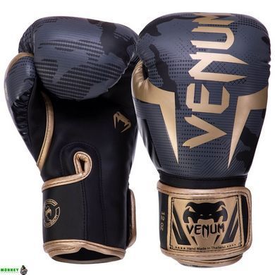 Рукавички шкіряні боксерські на липучці VENUM ELITE BOXING VN1392-535 Камуфляж 14 унцій камуфляж