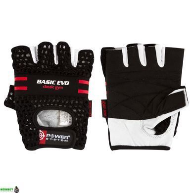 Рукавички для фітнесу і важкої атлетики Power System Basic EVO PS-2100 Black Red Line XS