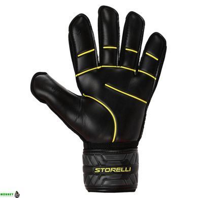 Перчатки вратарские с защитой пальцев STORELLI SP-Sport FB-905 Черный-зеленый 10