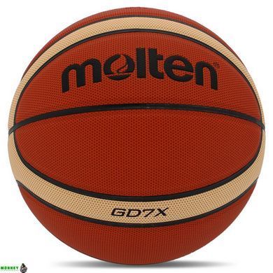 Мяч баскетбольный PU №7 MOLTEN BGD7X (оранжевый)