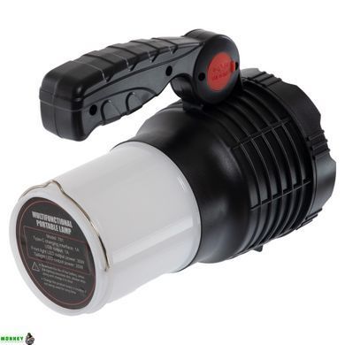 Фонарь кемпинговый светодиодный переносной X-BALOG ZF-781 (пластик, 1 Cree Led лампа, на батарейках, d-10см, l-18см, черный)